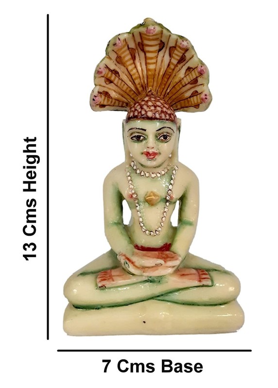 Hand Painted Small Parshvanatha Figure Jainism 23 tirthankaras Showpiece Statue gallery
