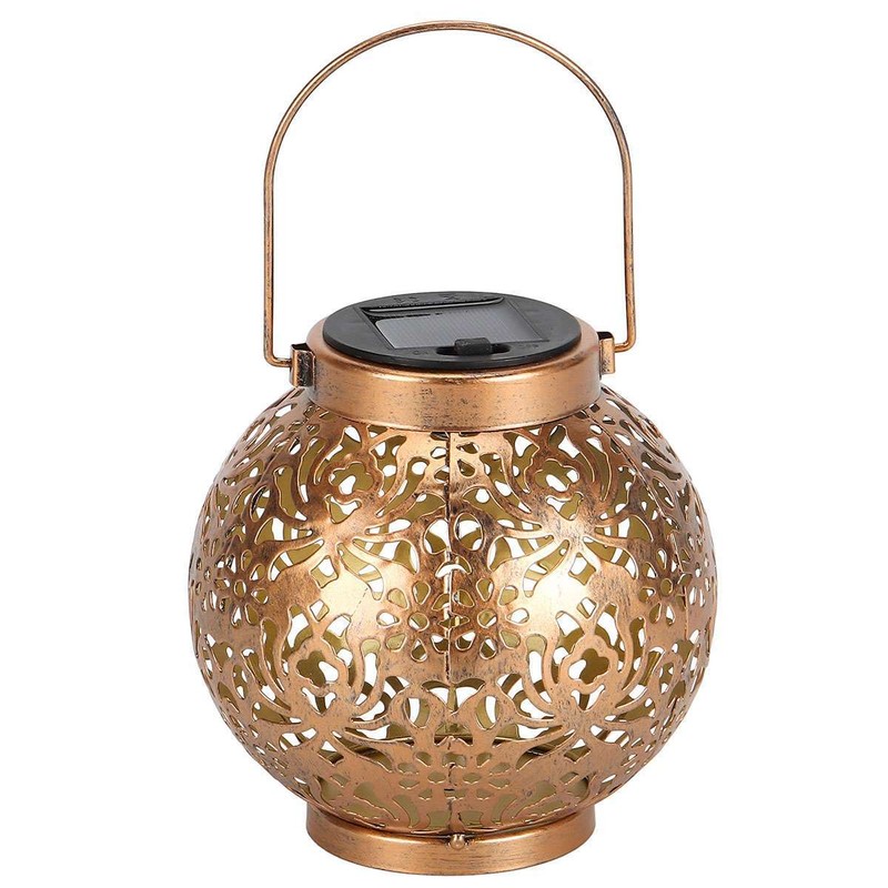 Solar Lantern Hanging Light LED Outdoor Retro Garden Lamp Waterproof Decor gallery