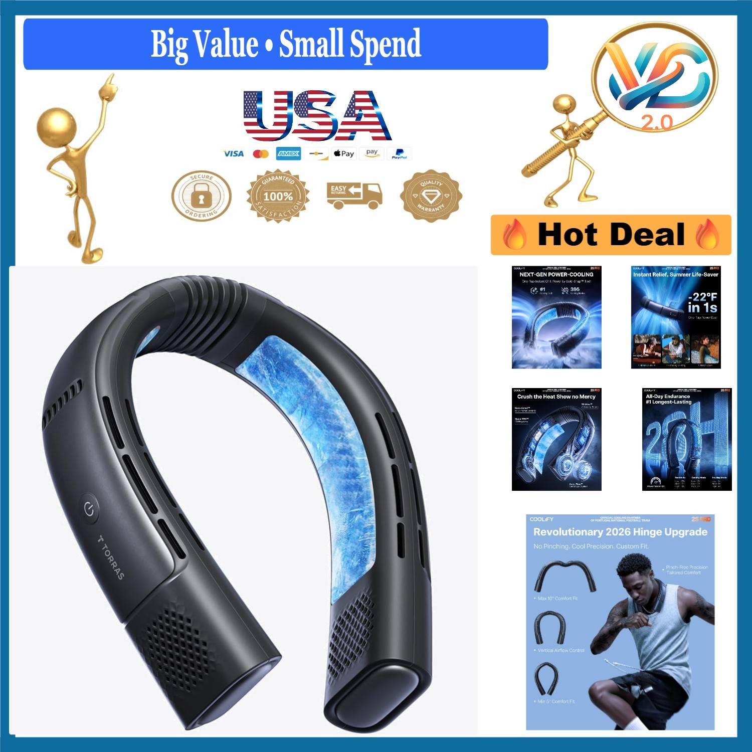 Coolify 2S Pro Neck Air Conditioner Portable Wearable Black gallery