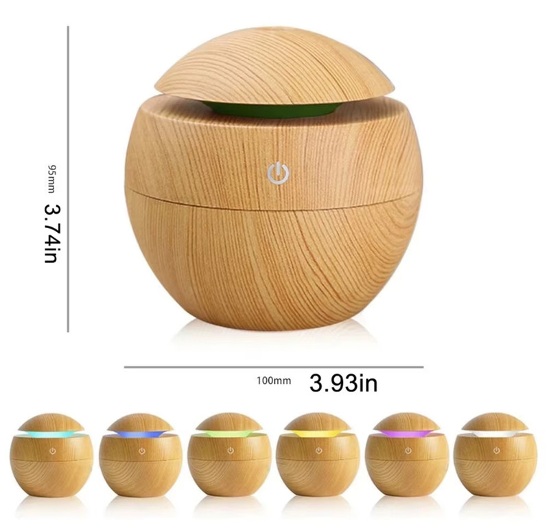 Humidifier Electric Air Aroma Diffuser Wood Ultrasonic Air Humidifier Essential gallery