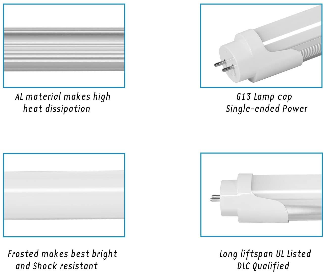 4ft LED Bulbs Fluorescent Replacement T8 22W Double-End for Retrofiting Cfl gallery