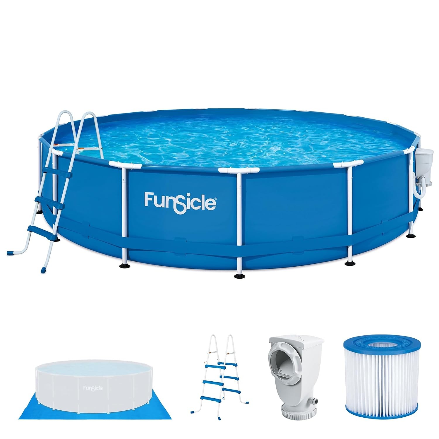 Activity 15' x 36" Round Above Ground Swimming Pool Set with SkimmerPlus 2-in-1 gallery