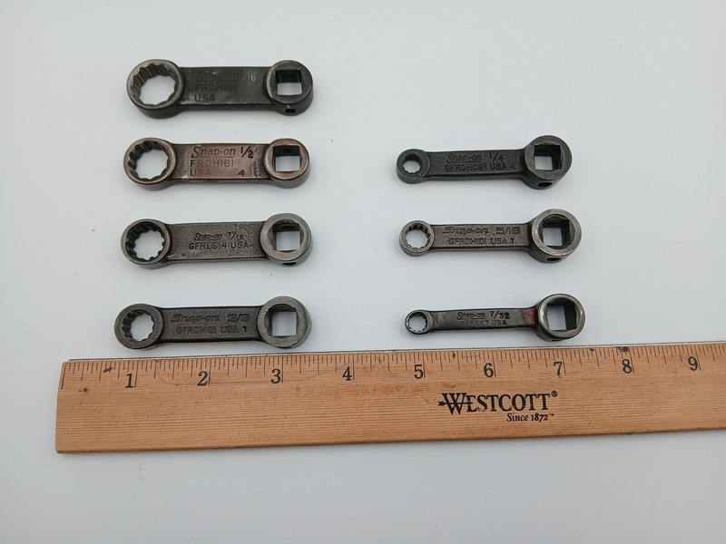 Snap On Spline Torque Adaptor 7pc Lot 3/8” Drive Underline Various Sizes USA gallery