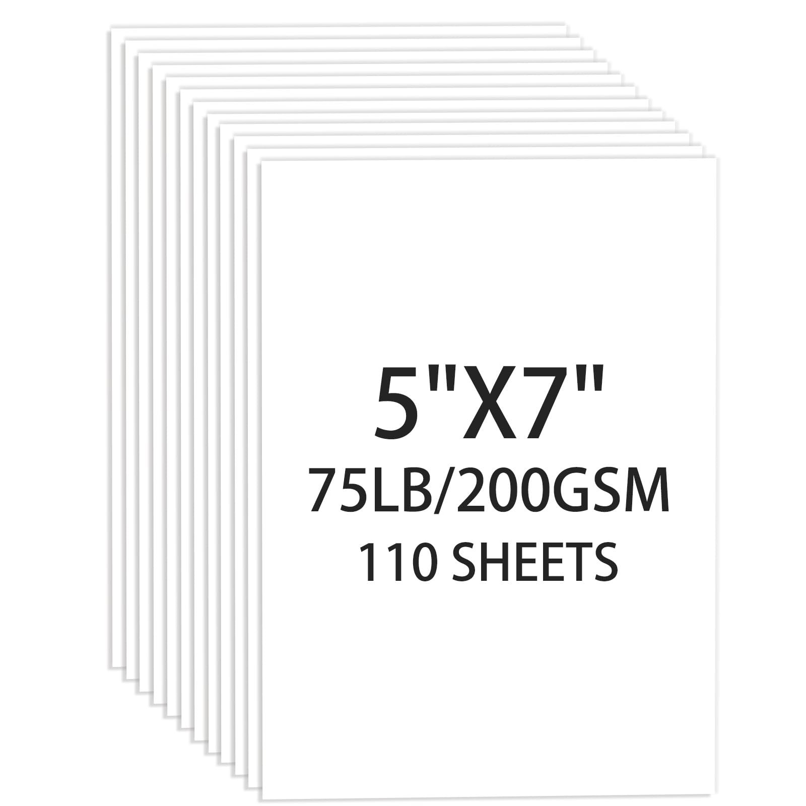 Cardstock 5x7, 110 Sheets, White Card Stock, 5x7 IN-110Sheets, gallery