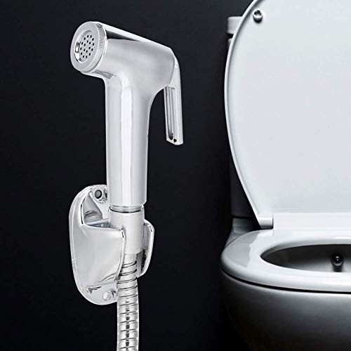 Bidet Sprayer, 3Pcs/Set Electroplating Toilet Sprayer ABS Spray Bracket Hose gallery