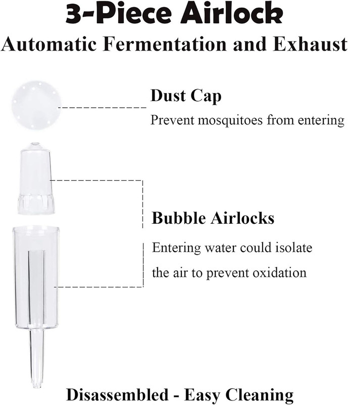 Fermentation Lids, 6 Set Fermentation Kit for Wide Mouth Jars, 6 Stainless Steel gallery