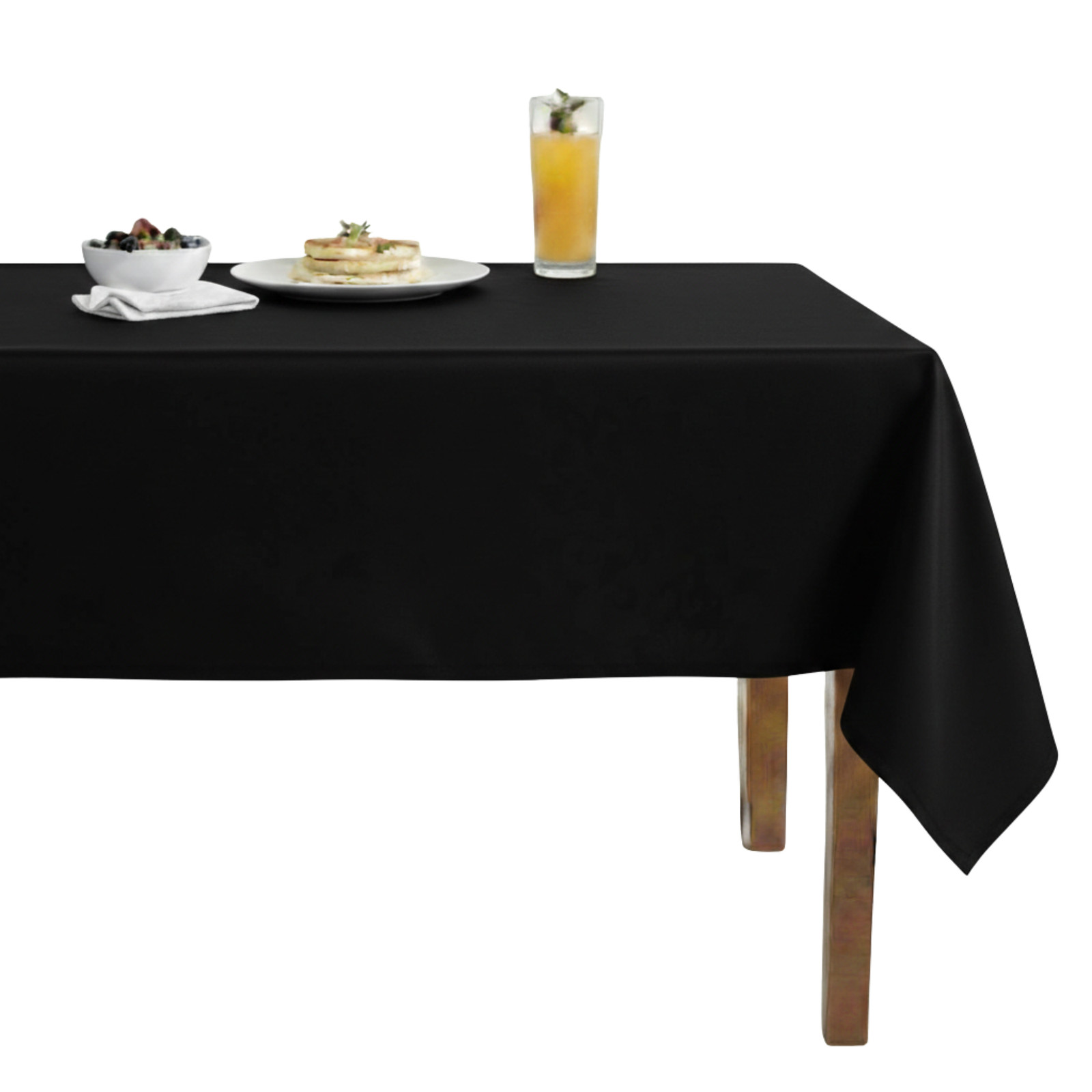 Black Solid Plain Velvet Wedding Tablecloth Velveteen72 Polyester Dining Cover gallery