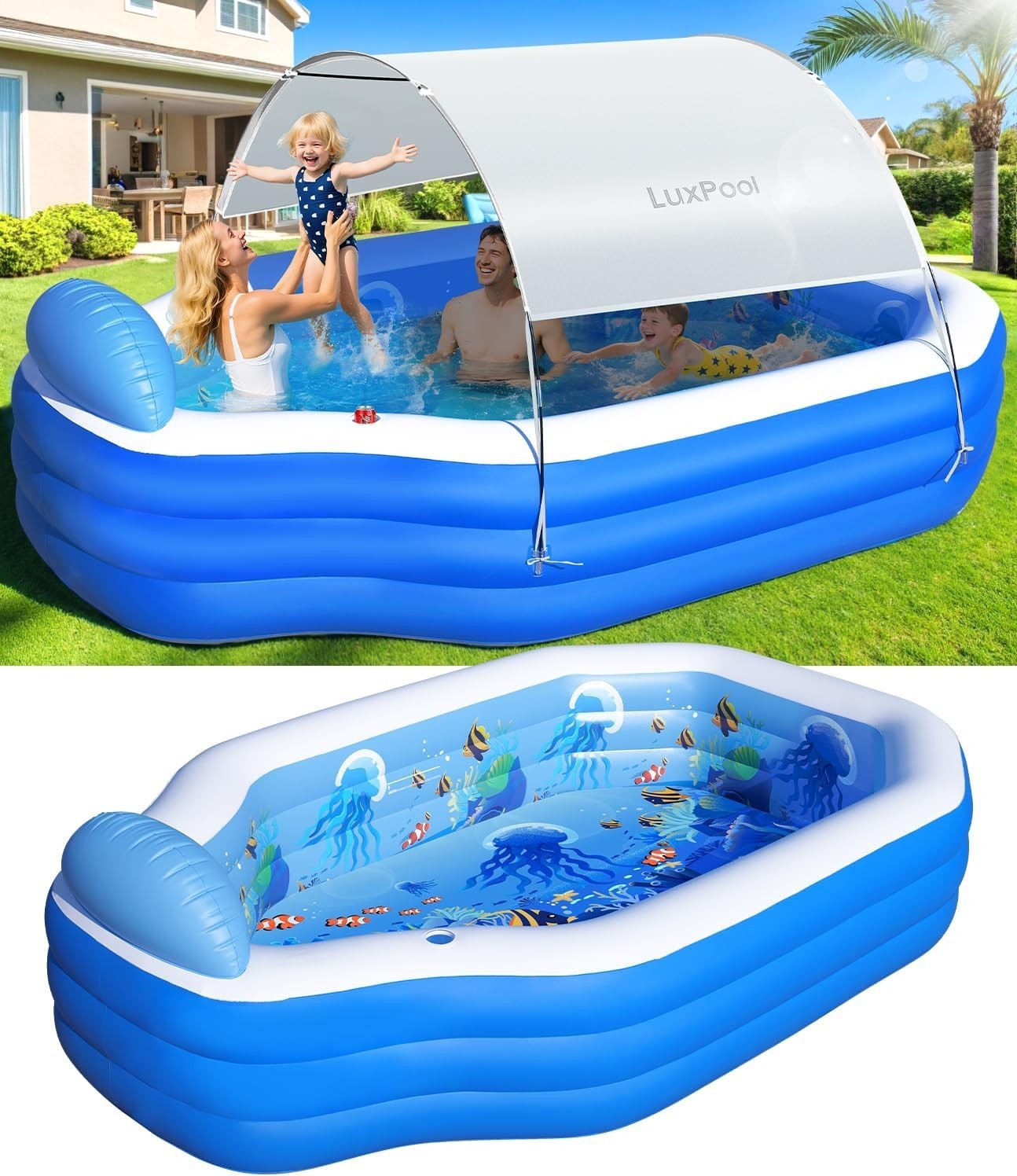 Inflatable Pools with Sprinkler,Upgraded Elephant Inflatable Swimming Pool,Kids gallery