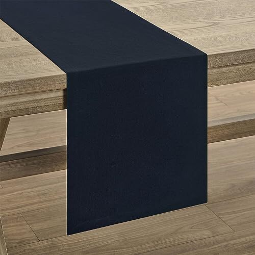 Basic Linen Style Table Runner, 14 x 48 Inch Rustic 14x48 Inch Dark Navy gallery