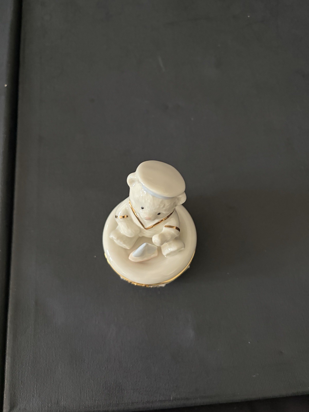 Lenox Treasure Boxes Porcelain 'Anchors Aweigh” Trinket Box with Charm gallery