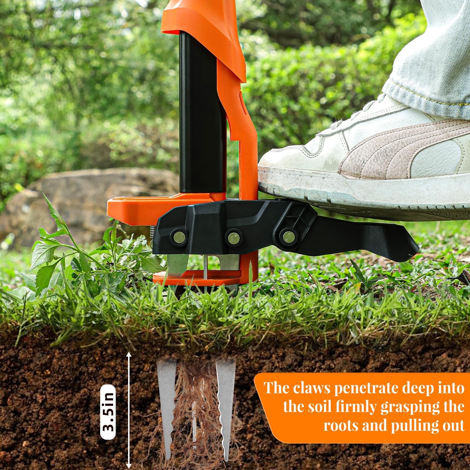 Weed Puller Tool, Stand Up Weed Puller Heavy Duty, Weeding Tool with 39" Ergo... gallery
