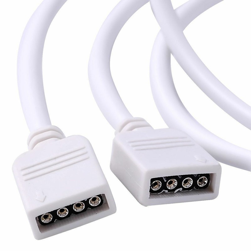 4 Pins Extension Cable Connector for RGB 5050/3528/2835 LED Strip Light 2.5M 8ft gallery