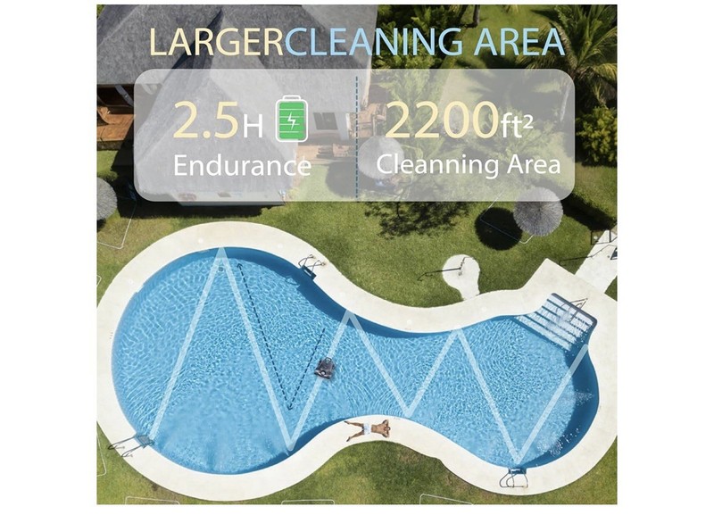 Cordless Robotic Pool Cleaner,Automatic Pool Vacuum Robot for In-Ground gallery