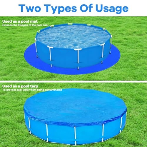 15 FT Round Pool Pad Tarp for Under Pool Liner Pad Under Pool Mat Round 15 FT gallery