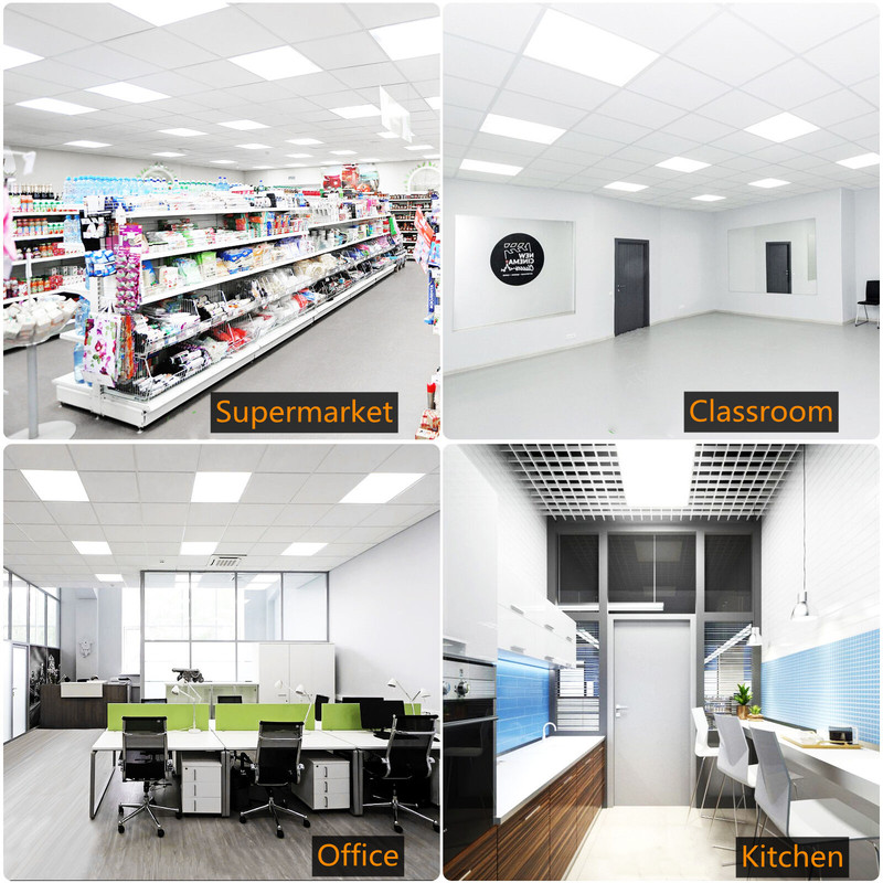 LED Flat Panel Light 75W Dimmable 2x4ft Drop Ceiling Indoor Commercial Fixture gallery