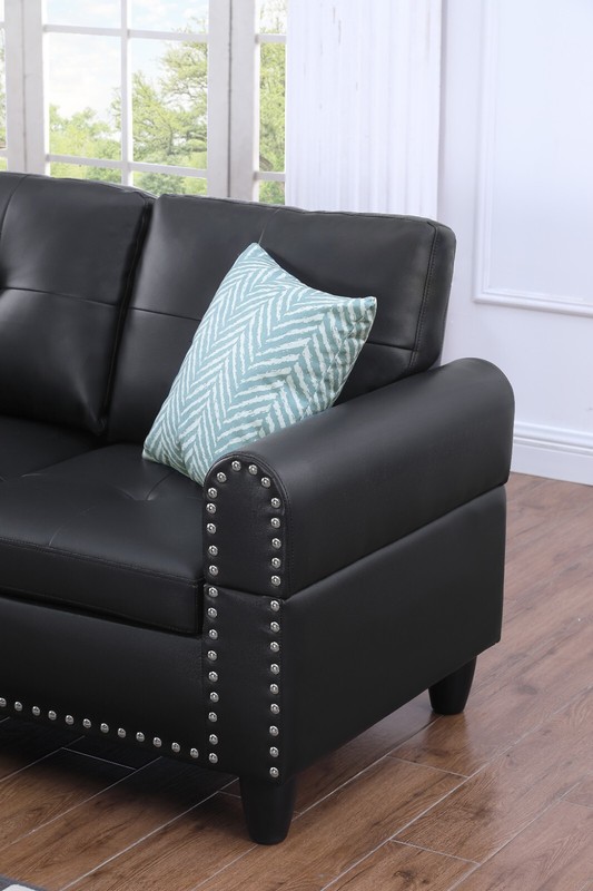 Faux Leather Sectional L-Shaped Sofa Set Living Room Couch w/ Storage Ottoman gallery