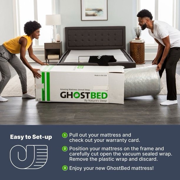 GhostBed 12" Gel Memory Foam Luxury Cooling Mattress Full Size gallery