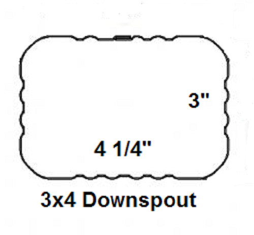 Downspout Leader Gutter OFFSET 3x4 Aluminum [Offset = 3"/A-Style] 3 Color Choice gallery