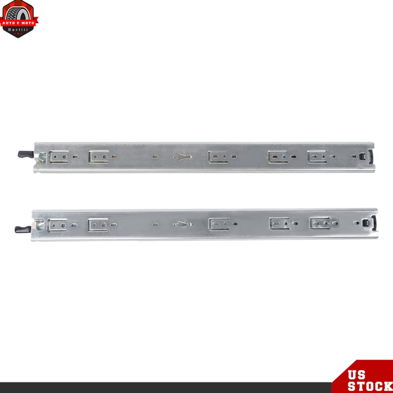 1 Pair 22 Inch Locking Drawer Slides Full Extension & Lock 150 lb Load Capacity gallery