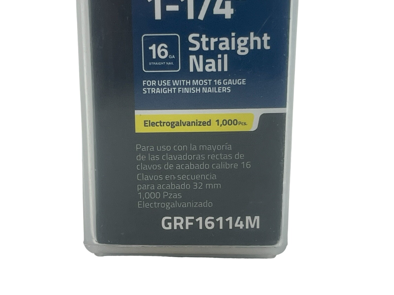 Grip Rite 1-1/4" Straight 16 GA Electrogalvanized Collated Nails **1000 Pk** gallery