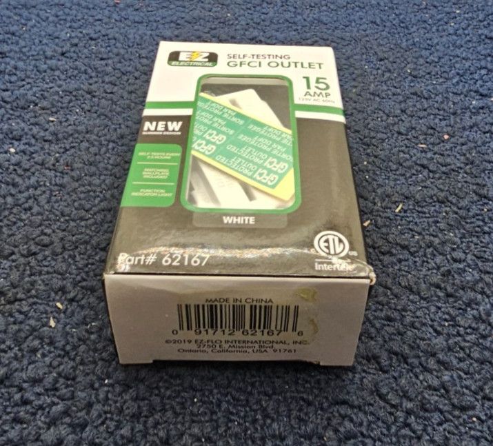 EZ Electrical 62167 Self Testing GFCI Outlet 15 AMP White 125V AC 60Hz gallery