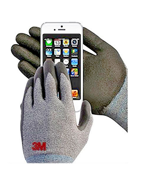 3M Nitrile Rubber Coated Nylon Work Gloves, Thin, Washable Bulk 10 Pack Grey gallery