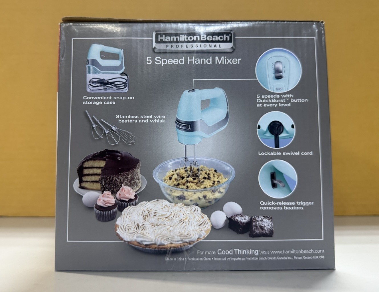 Hamilton Beach Professional 5-Speed Electric Hand Mixer with Snap-O, Mint Color gallery