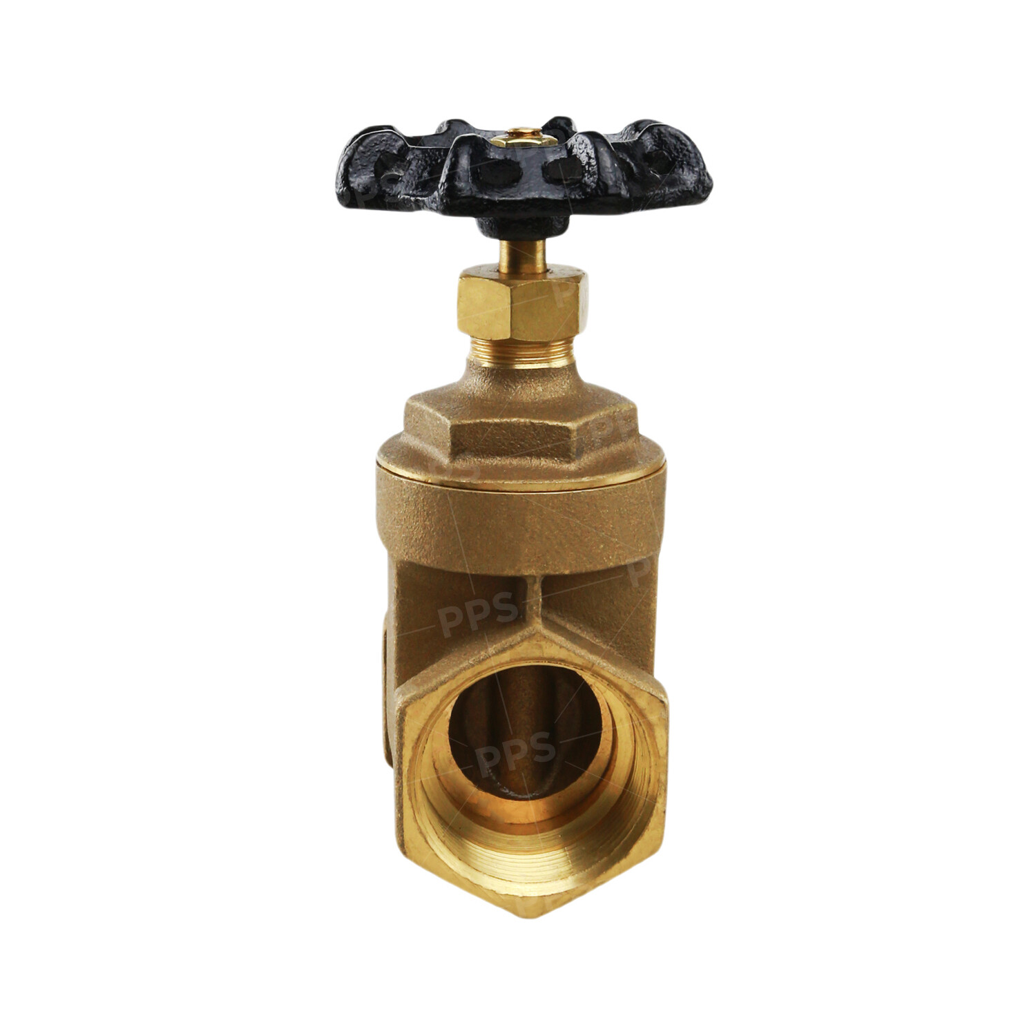 Midline Valve Heavy Duty Gate Valve With Wheel Handle, FIP, Cast Brass (5 Pack) gallery