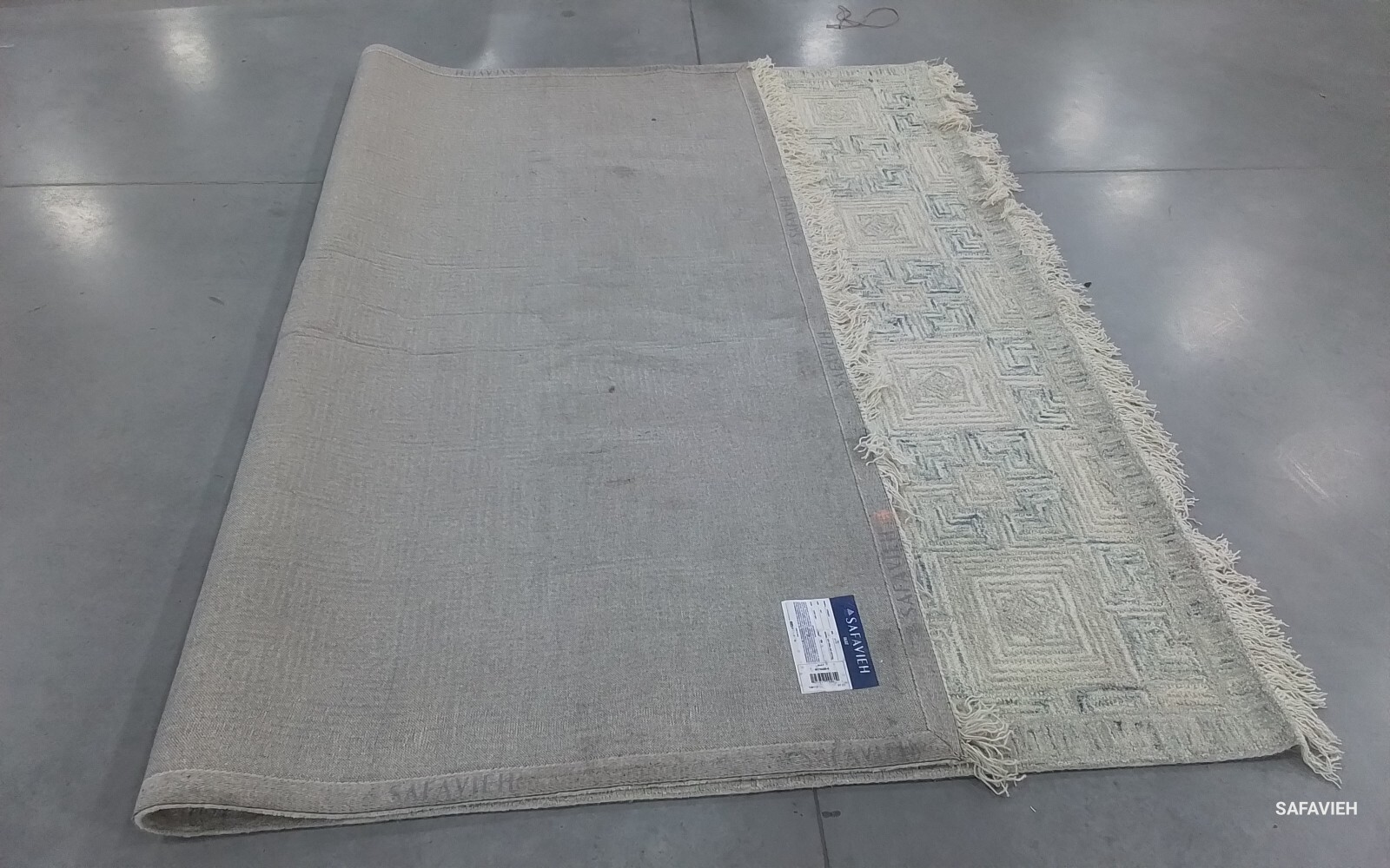 IVORY / GREY 8'-0" x 10'-0" Back Stain Rug, Reduced Price 1172773578 IKT802B-8 gallery