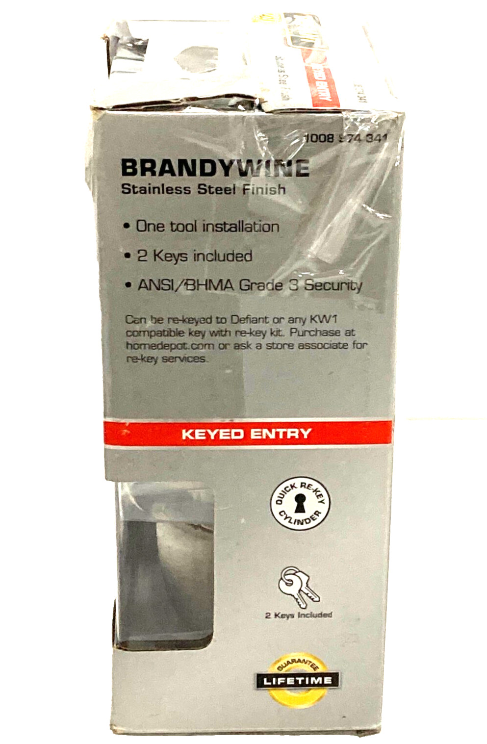 Defiant Keyed Entry Door Knob Stainless Steel Finish, Brandywine 32T8600B gallery