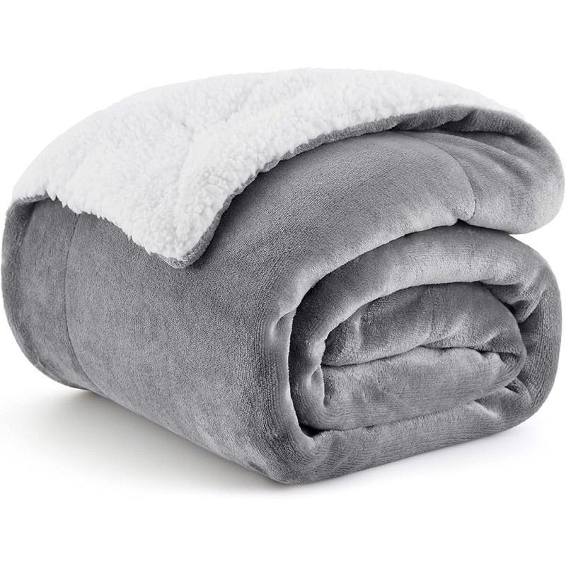 Soft Warm Cozy Reversible Sherpa Fleece Throw Blanket Home Décor Snowy Days New gallery