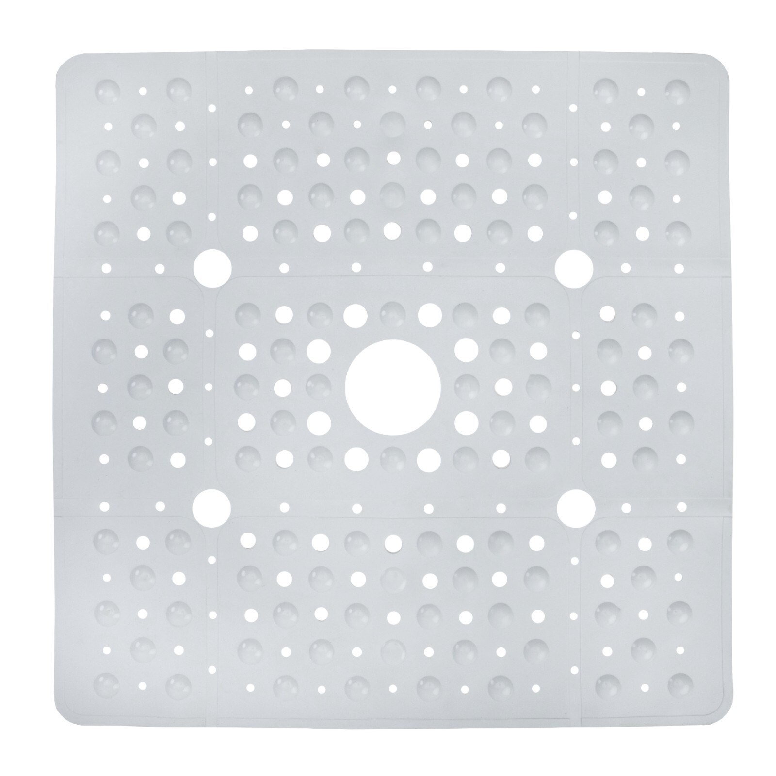 65% MORE COVERAGE! SlipX Solutions Solid White Extra Large Shower Mat (27") gallery