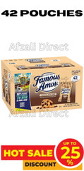 42 PACK -Famous Amos Chocolate Chip Cookies 2 oz (Total 84 oz) LOWEST PRICES