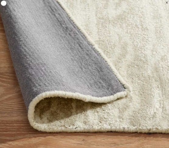 Hand Tufted Wool Area Rug | Modern Abstract Beige Cream Carpet | Handmade Luxury gallery