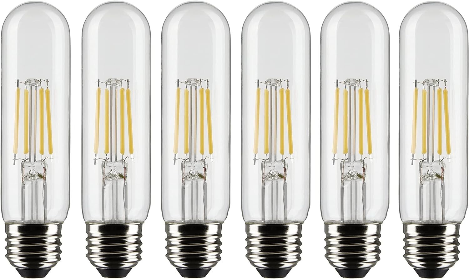 Satco S21344 - 5.5 Watt T10 LED Light Bulbs - 2700K - 90CRI - 120 Volt (6 Pack) gallery