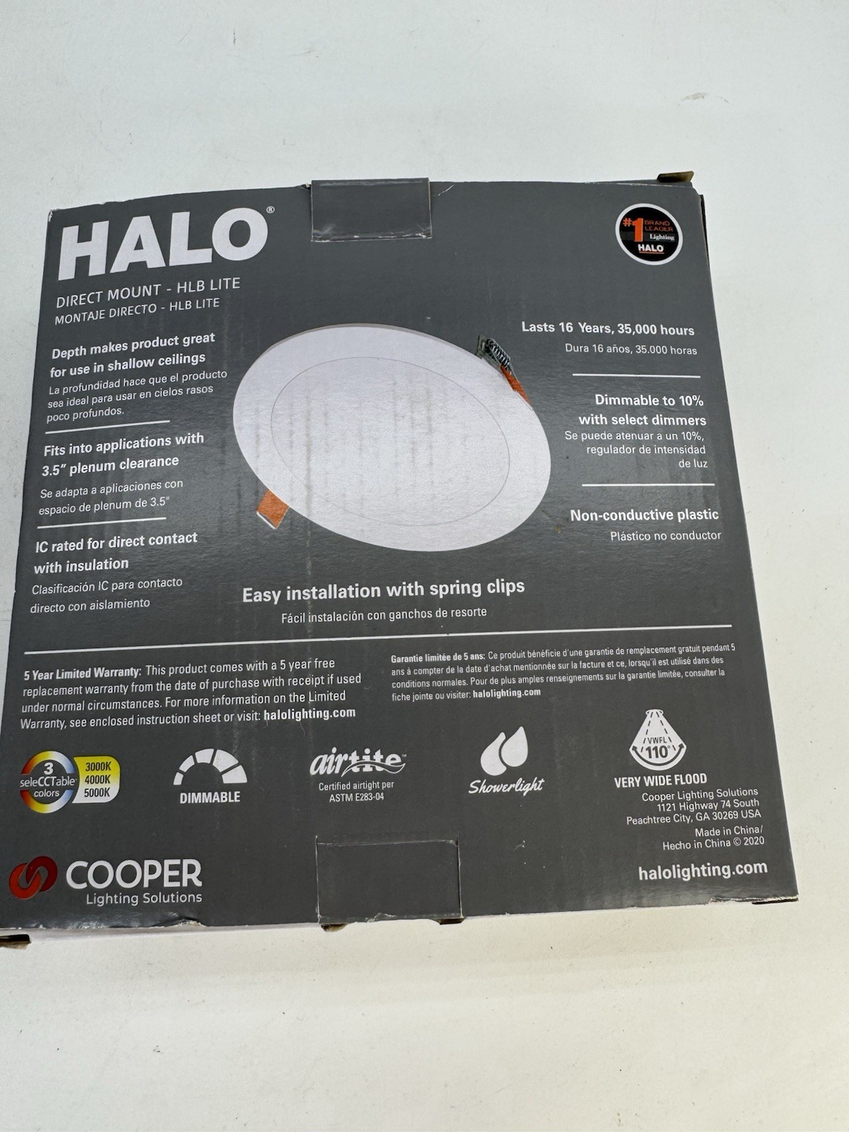 Halo HLB Direct Mount 6 inch LED Recessed Light Three Selectable Colors gallery