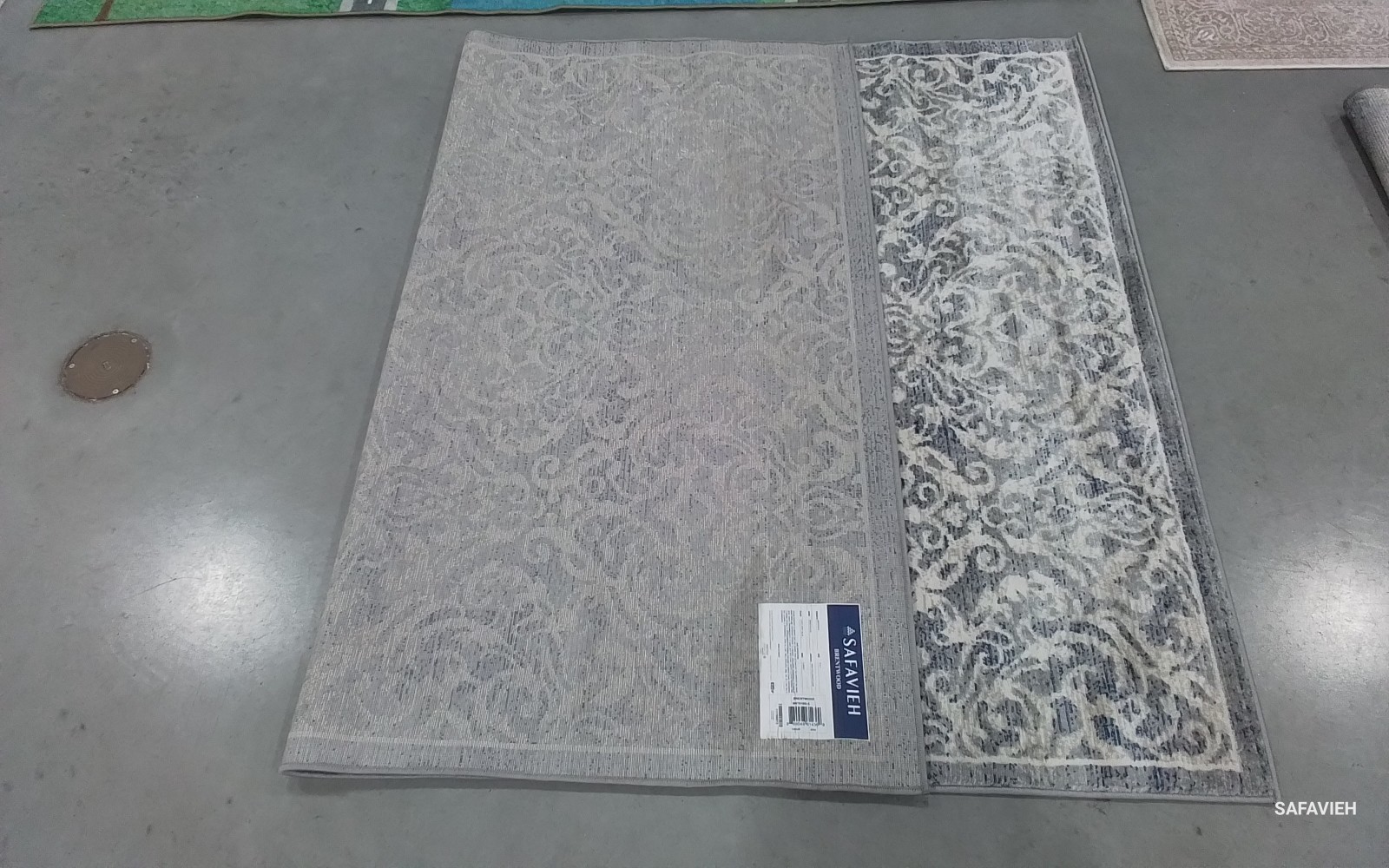 LIT GREY / BLUE 5'-3" x 7'-6" Back Stain Rug, Reduced Price 1172780299 BNT810G-5 gallery