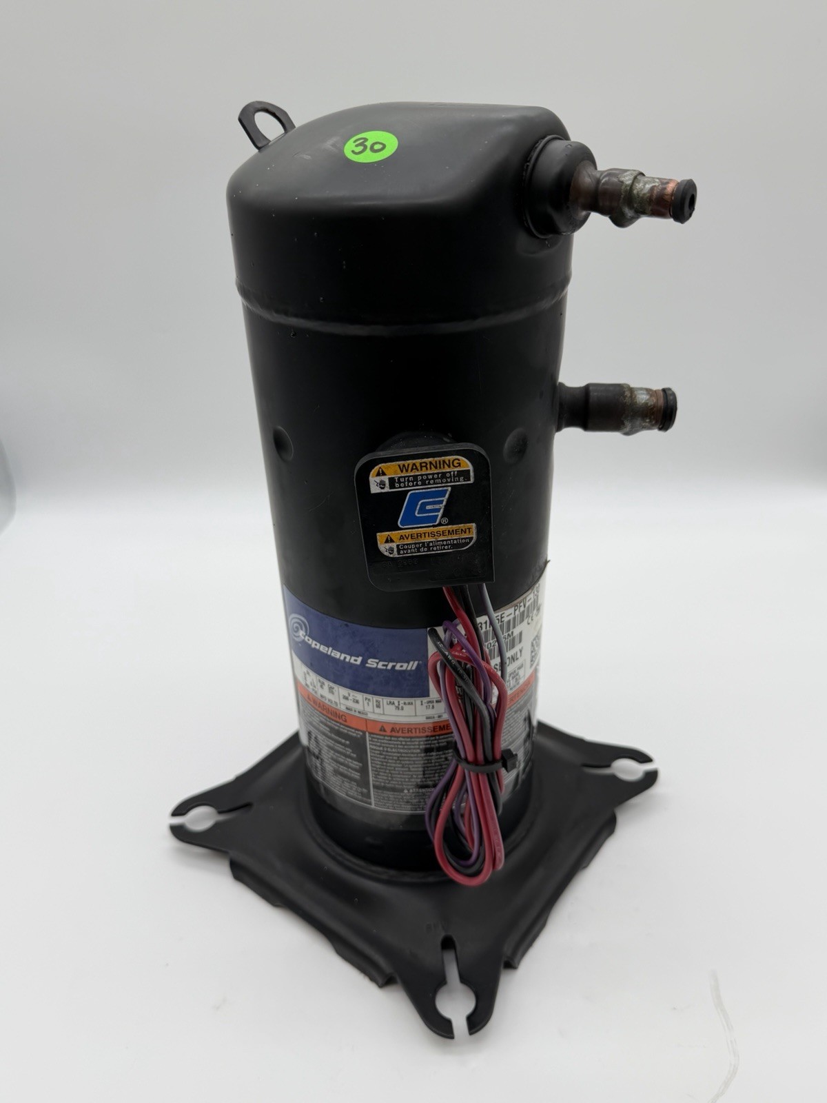 ZP31K5E-PFV-130 Copeland Scroll Compressor ZP31K5E-PFV-830 R410A 208/230V 1 PH gallery