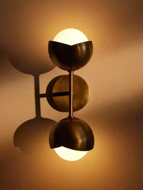 Handmade Double Light Globe Sputnik Brass Sconce Wall Lamp Beside Wall Lamp gallery