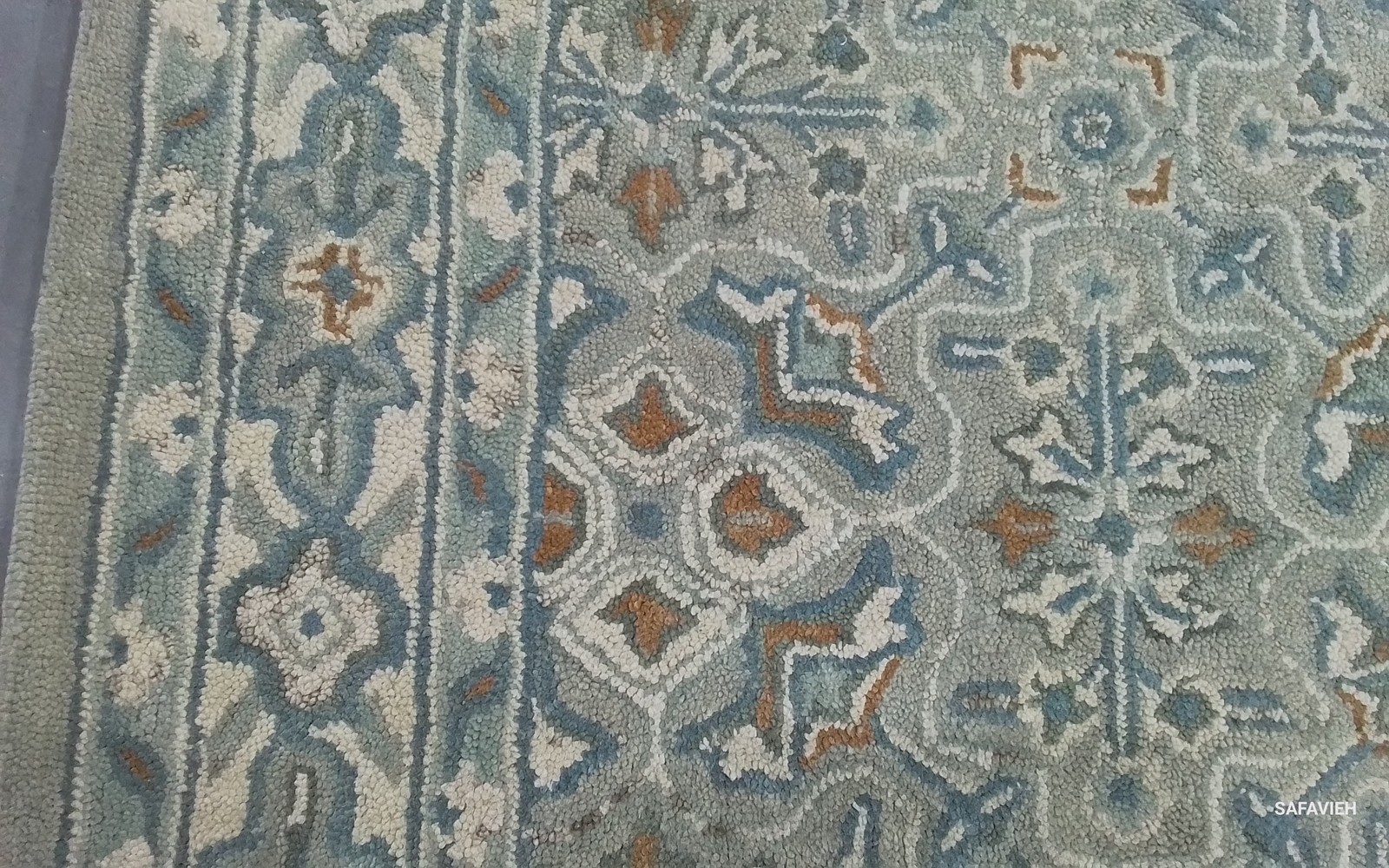 GREEN / IVORY 8'-0" x 10'-0" Back Stain Rug, Reduced Price 1172801937 HG227X-8 gallery