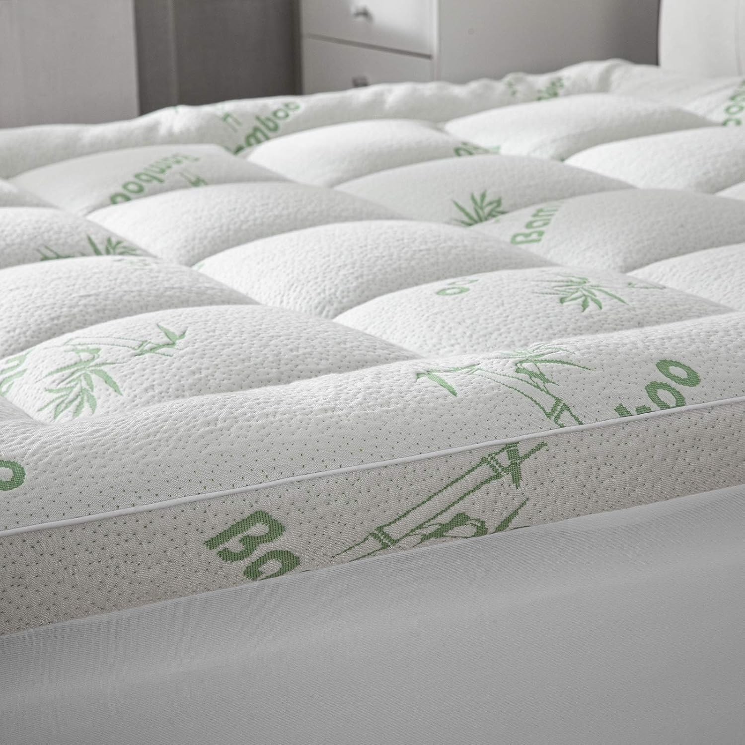 Cooling Bamboo Mattress Topper for Back Pain Relief,8-20"Deep Pocket for Bedroom gallery