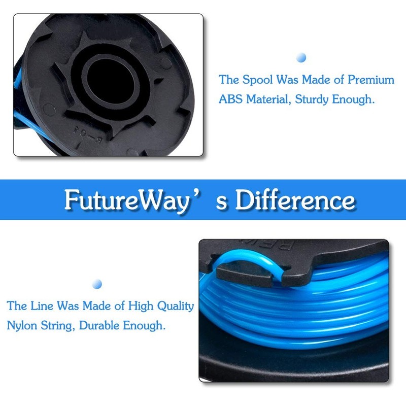 8-Pcs Weed Eater String Replacement for Ryobi 18v/24v/40v Cordless Trimmers 1Cap gallery