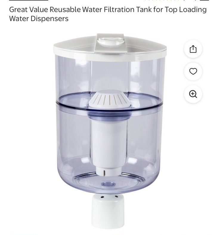 GV Reusable Water Filtration Tank for Top Load Water Dispenser fits most brands gallery