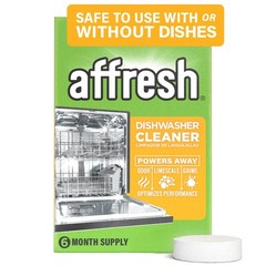 Affresh Dishwasher Cleaner Tablets, 6 Count – Odor Eliminator & Mineral Remover