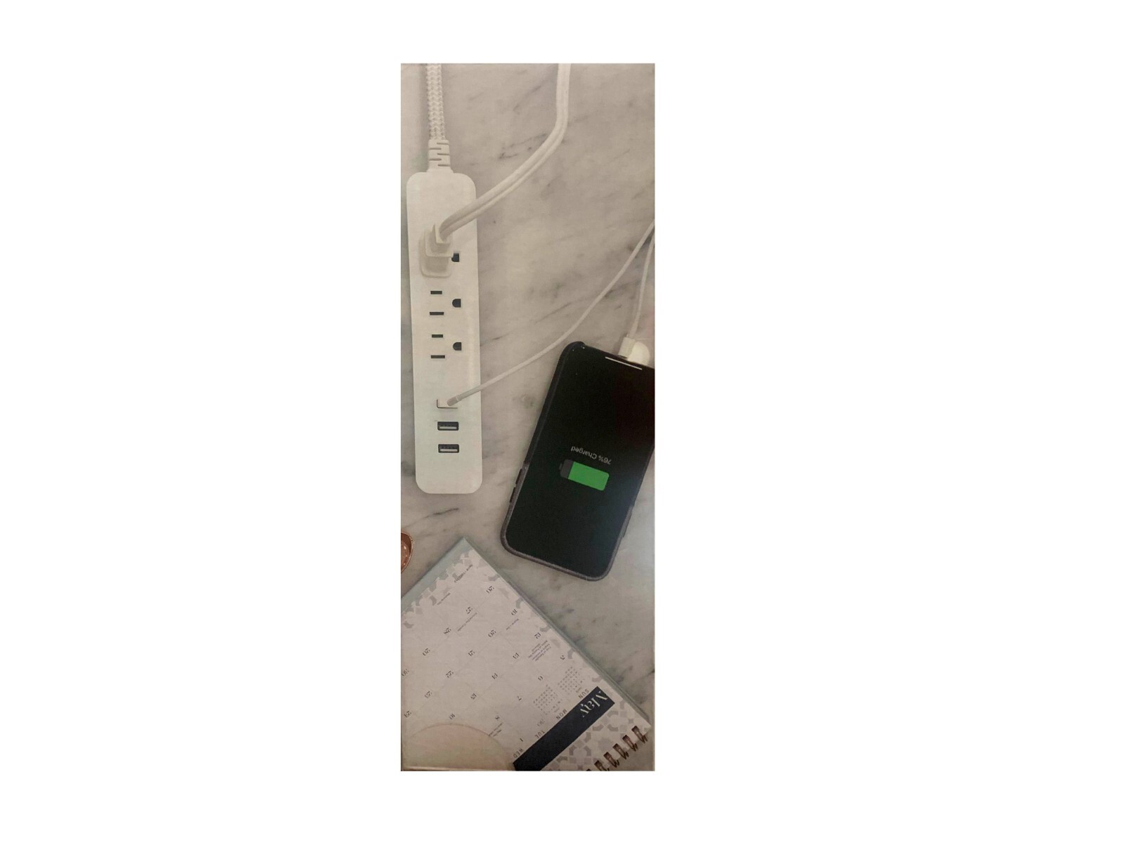 Jasco Extension Cords w/USB Charging 2Pk 8ft Cord 3 USB Charging Ports Flat Plug gallery