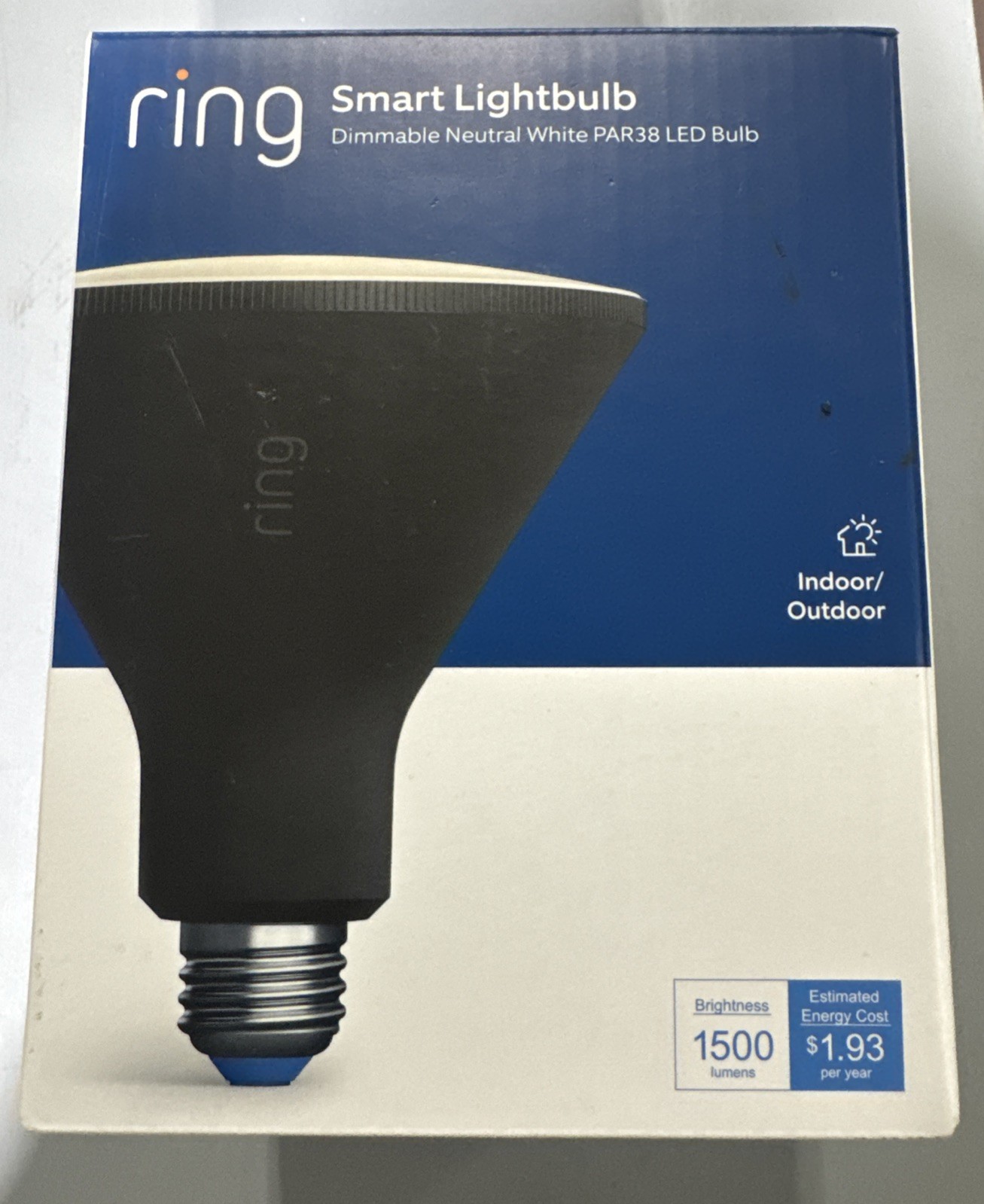 Ring Smart Lightbulb Dimmable Neutral White PAR38 LED Bulb Black New gallery