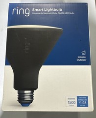 Ring Smart Lightbulb Dimmable Neutral White PAR38 LED Bulb Black New