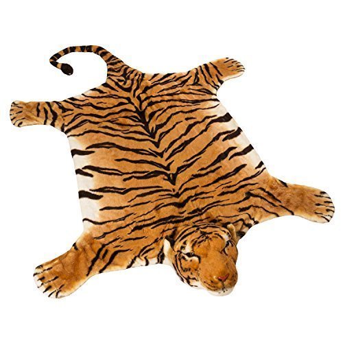BRUBAKER Realistic Brown Plush Tiger Rug 72" x 42" gallery