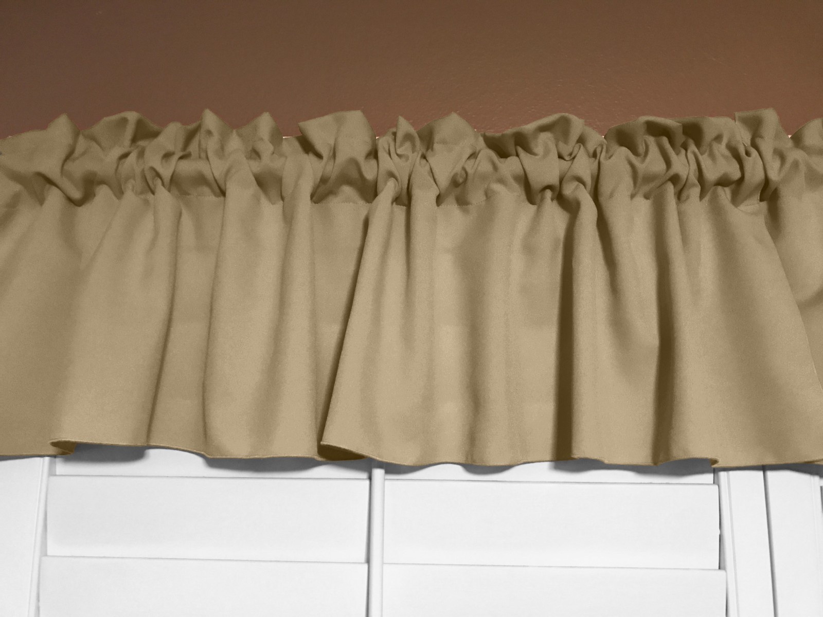 lovemyfabric 100% Polyester Poplin Solid Kitchen Tier/Valance Window Treatment gallery