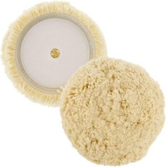8″ 100% Wool Hook & Loop Grip Buffing Pad for Compound Cutting & Polishing – …